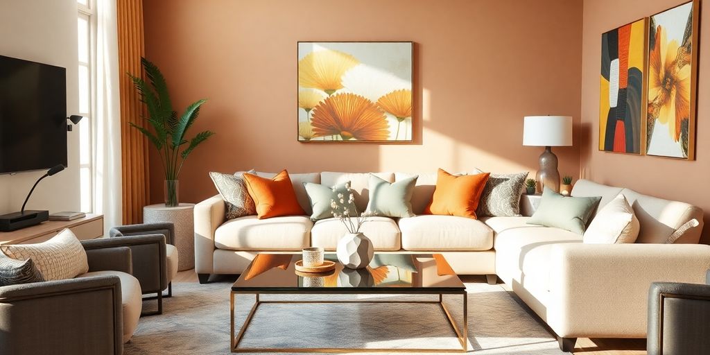 Stylish home decor in a cozy living room setting.