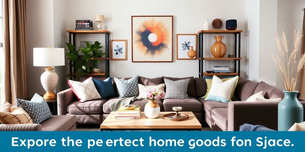 Stylish home decor in a cozy living room setting.